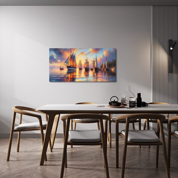 Quadro su tela – Sera nel porto