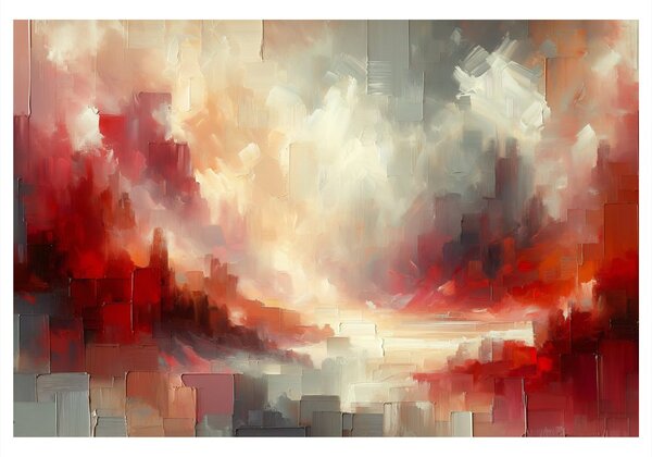 Quadro su tela – Luce rossa tra le nuvole