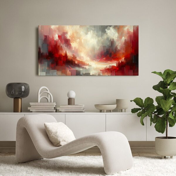 Quadro su tela – Fiamme nella nebbia rossa