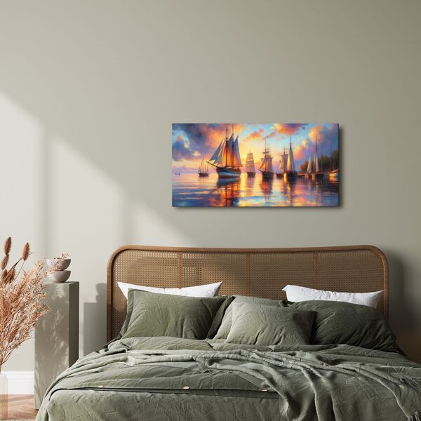 Quadro su tela – Sera nel porto