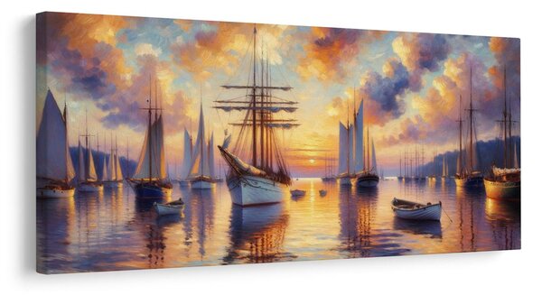 Quadro su tela – Barche silenziose sulla superficie