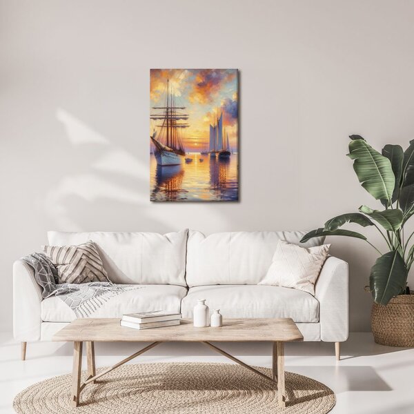 Quadro su tela – Veliero al crepuscolo