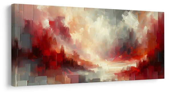 Quadro su tela – Fiamme nella nebbia rossa