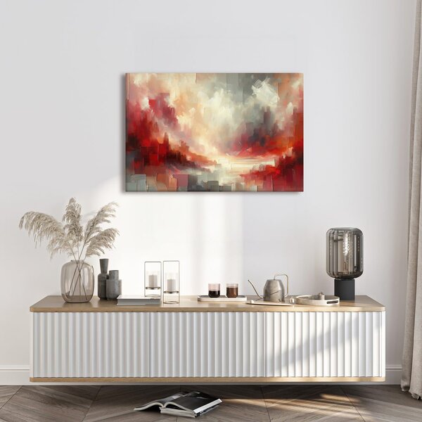 Quadro su tela – Luce rossa tra le nuvole