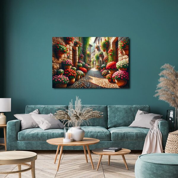 Quadro su tela – Vicolo fiorito