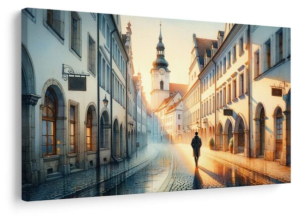 Quadro su tela – Passeggiata mattutina per le strade