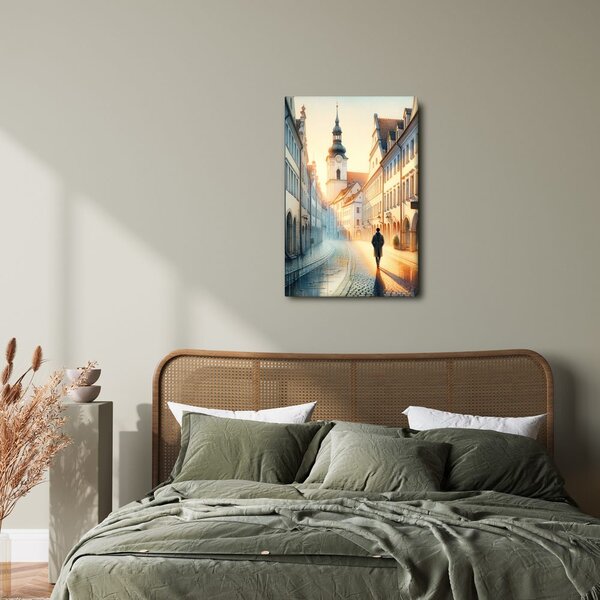 Quadro su tela – Città vecchia all’alba