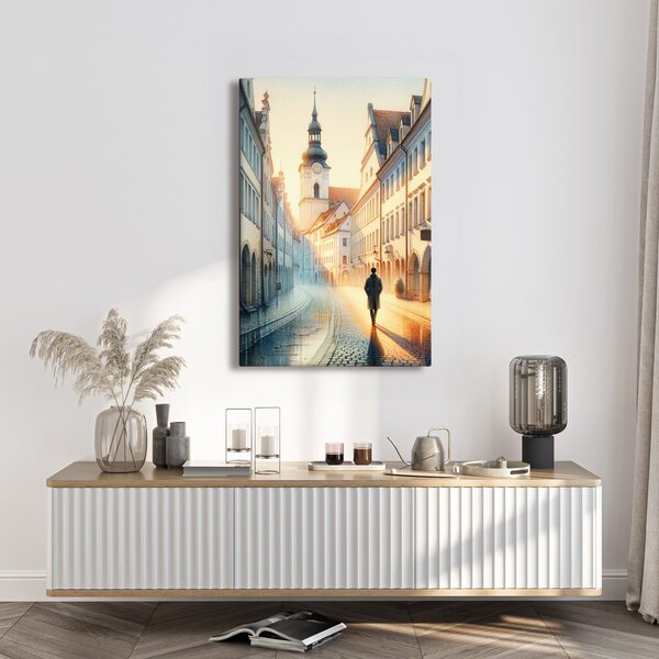 Quadro su tela – Città vecchia all’alba