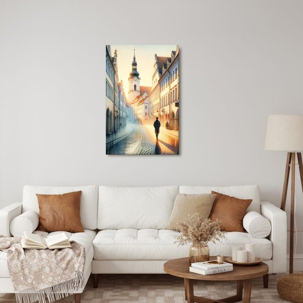 Quadro su tela – Città vecchia all’alba
