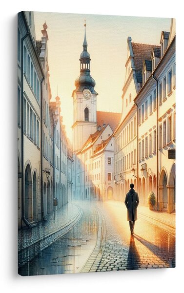 Quadro su tela – Città vecchia all’alba
