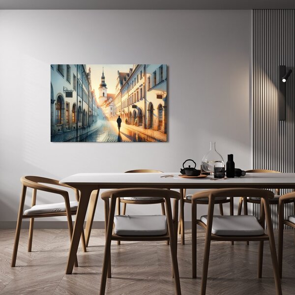 Quadro su tela – Passeggiata mattutina per le strade