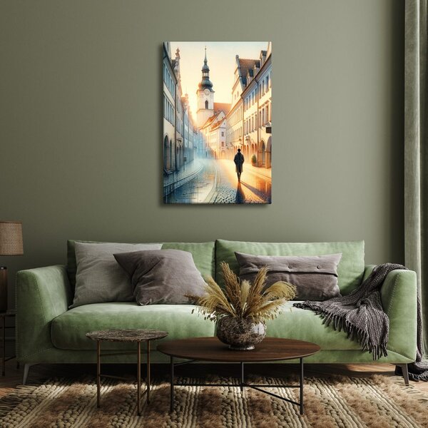 Quadro su tela – Città vecchia all’alba