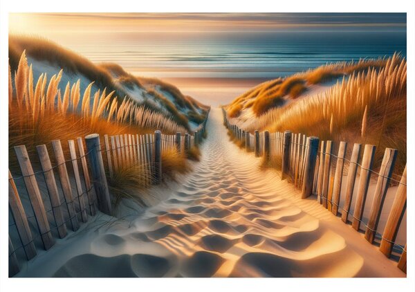 Quadro su tela – Sentiero tra le dune verso il mare