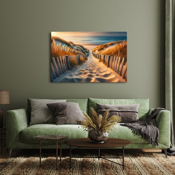 Quadro su tela – Sentiero tra le dune verso il mare