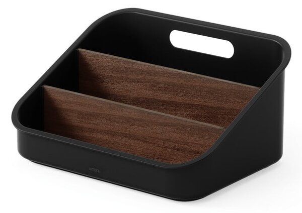 Organizer da bagno nero per cosmetici in plastica riciclata Bellwood - Umbra