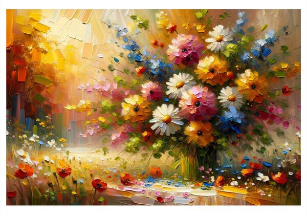 Quadro su tela – Mazzo di fiori colorati