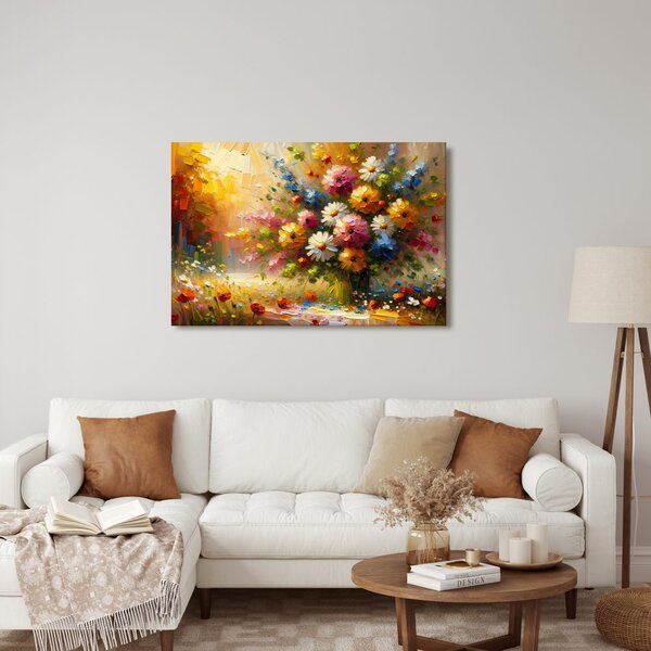 Quadro su tela – Mazzo di fiori colorati