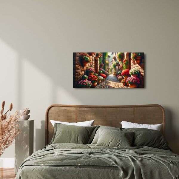 Quadro su tela – Strada piena di fiori