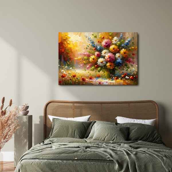 Quadro su tela – Mazzo di fiori colorati
