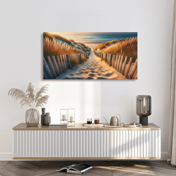 Quadro su tela – Sentiero sabbioso verso la spiaggia