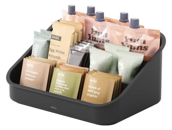 Organizer da bagno nero per cosmetici in plastica riciclata Bellwood - Umbra