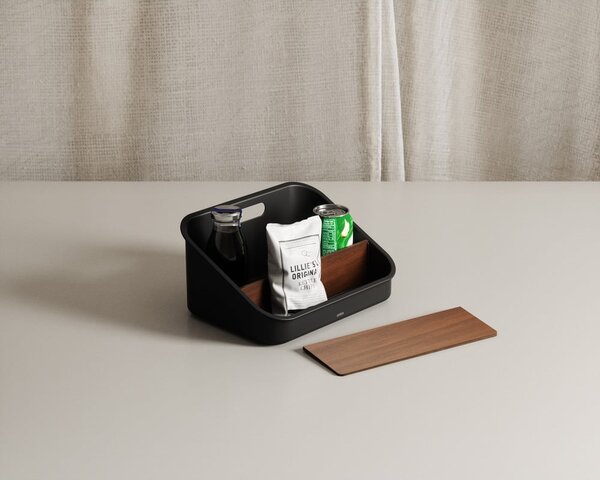Organizer da bagno nero per cosmetici in plastica riciclata Bellwood - Umbra