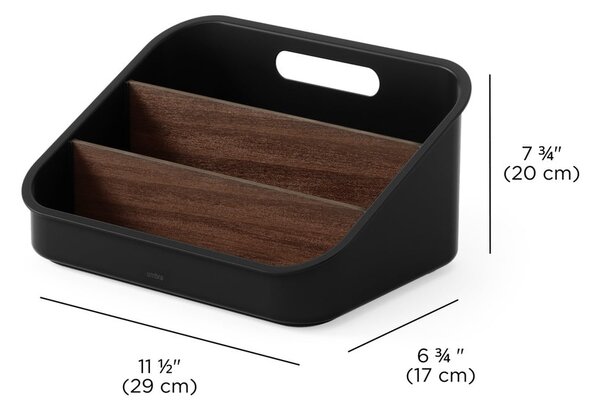 Organizer da bagno nero per cosmetici in plastica riciclata Bellwood - Umbra