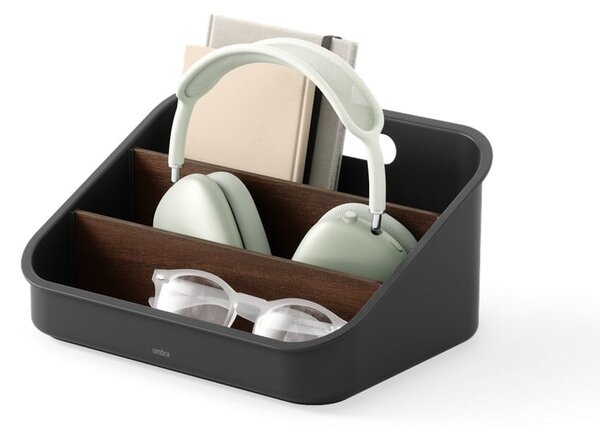 Organizer da bagno nero per cosmetici in plastica riciclata Bellwood - Umbra