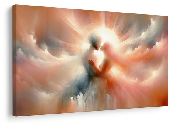 Quadro su tela – Bacio nella luce del cielo