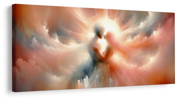Quadro su tela – Amanti nella luce celeste