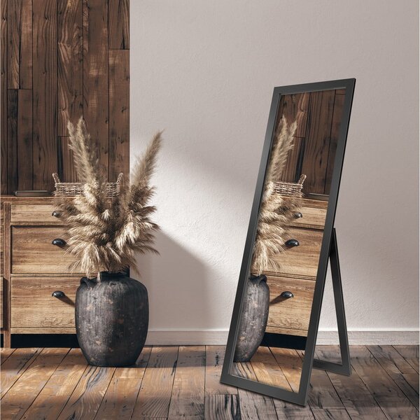 Specchio da terra con cornice nera, 46 x 146 cm Sicilia - Styler