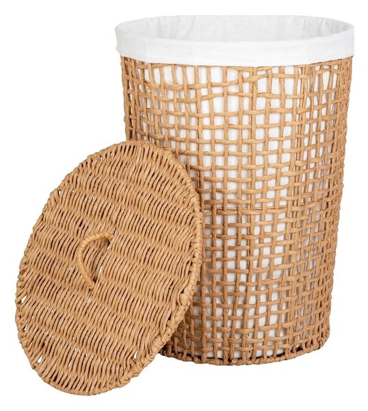 Cesto portabiancheria in carta di colore naturale 77 l Pomal - House Nordic