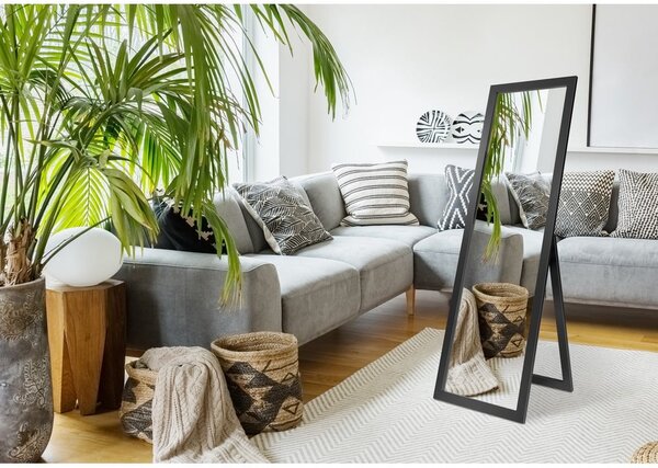 Specchio da terra con cornice nera, 46 x 146 cm Sicilia - Styler