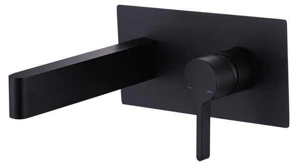 Miscelatore monocomando per lavabo da incasso, realizzato in rame e acciaio inossidabile