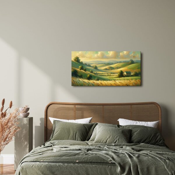 Quadro su tela – Terra dei sogni e spighe mature