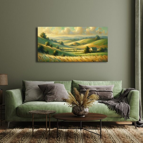 Quadro su tela – Terra dei sogni e spighe mature