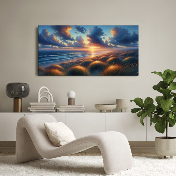 Quadro su tela – Tramonto tra ombre e brughiere