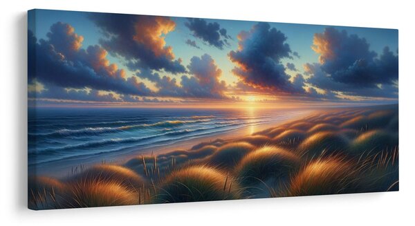 Quadro su tela – Tramonto tra ombre e brughiere