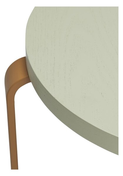 Sgabello verde-arancio in legno di frassino Smile - Hübsch