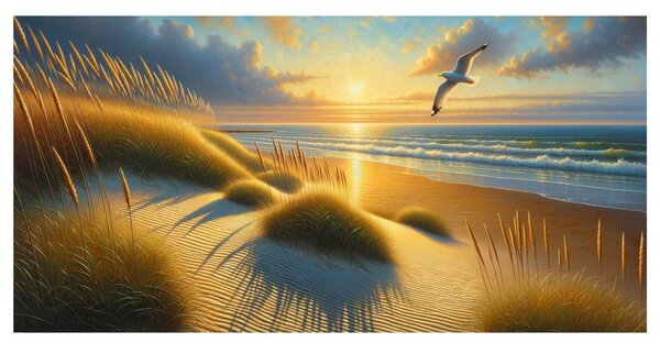 Quadro su tela – Luce dorata della costa