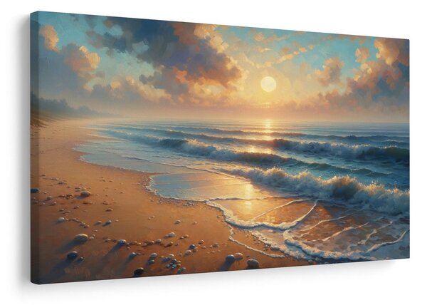 Quadro su tela – Onde tranquille all’alba