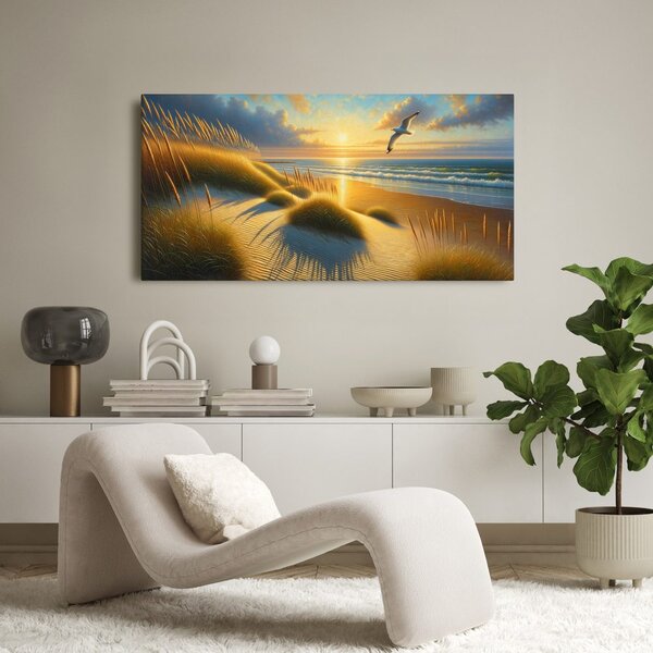 Quadro su tela – Luce dorata della costa