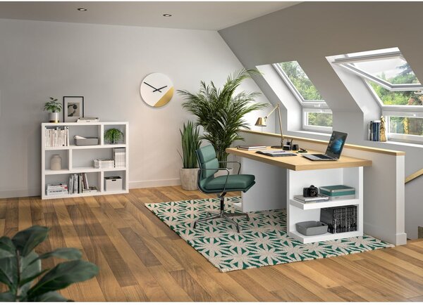 Libreria bianca 120x105 cm Dublin - TemaHome