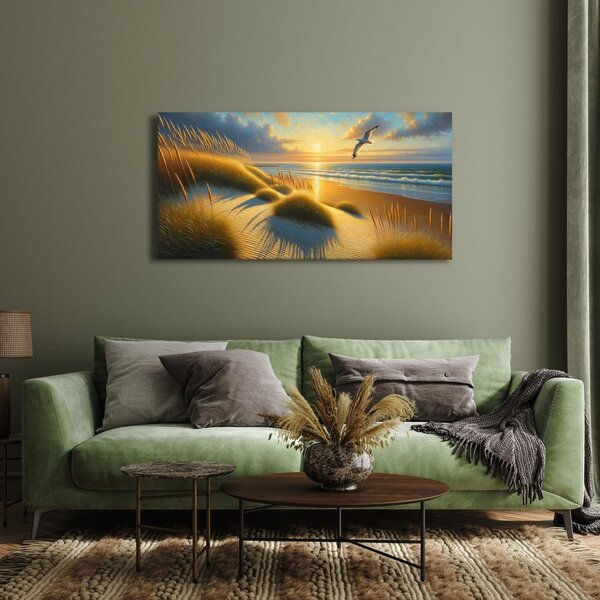 Quadro su tela – Luce dorata della costa