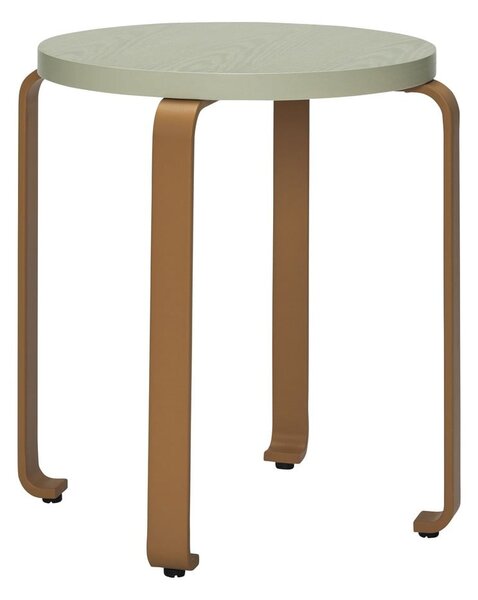 Sgabello verde-arancio in legno di frassino Smile - Hübsch