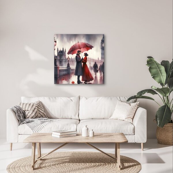Quadro su tela – Amore sotto la pioggia
