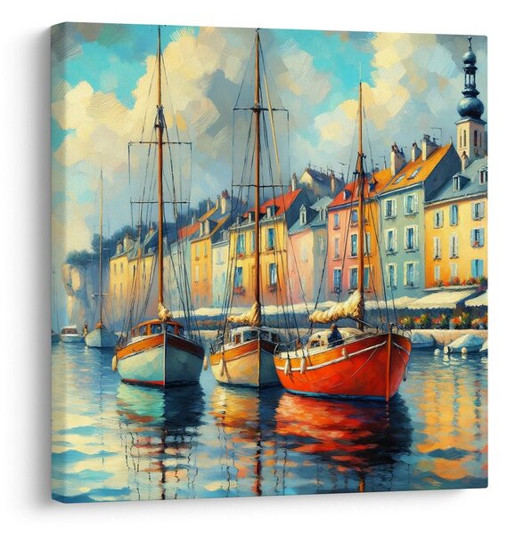 Quadro su tela – Tranquillità pomeridiana nel porto