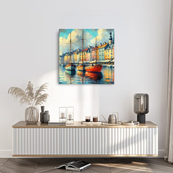 Quadro su tela – Tranquillità pomeridiana nel porto