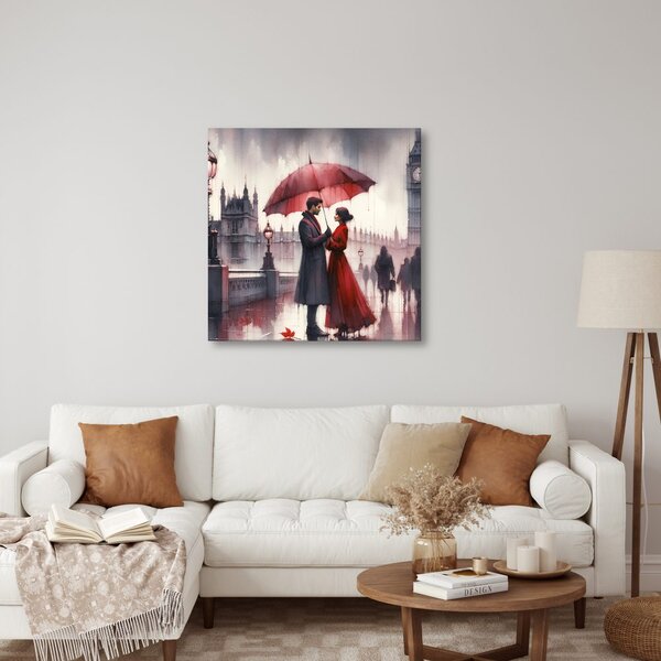 Quadro su tela – Amore sotto la pioggia