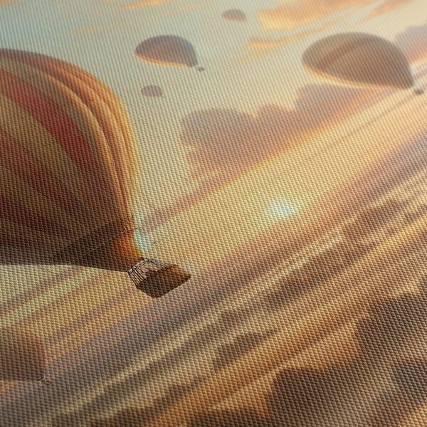 Quadro su tela – Tramonto con mongolfiere